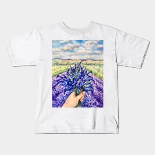 Lavender field Kids T-Shirt